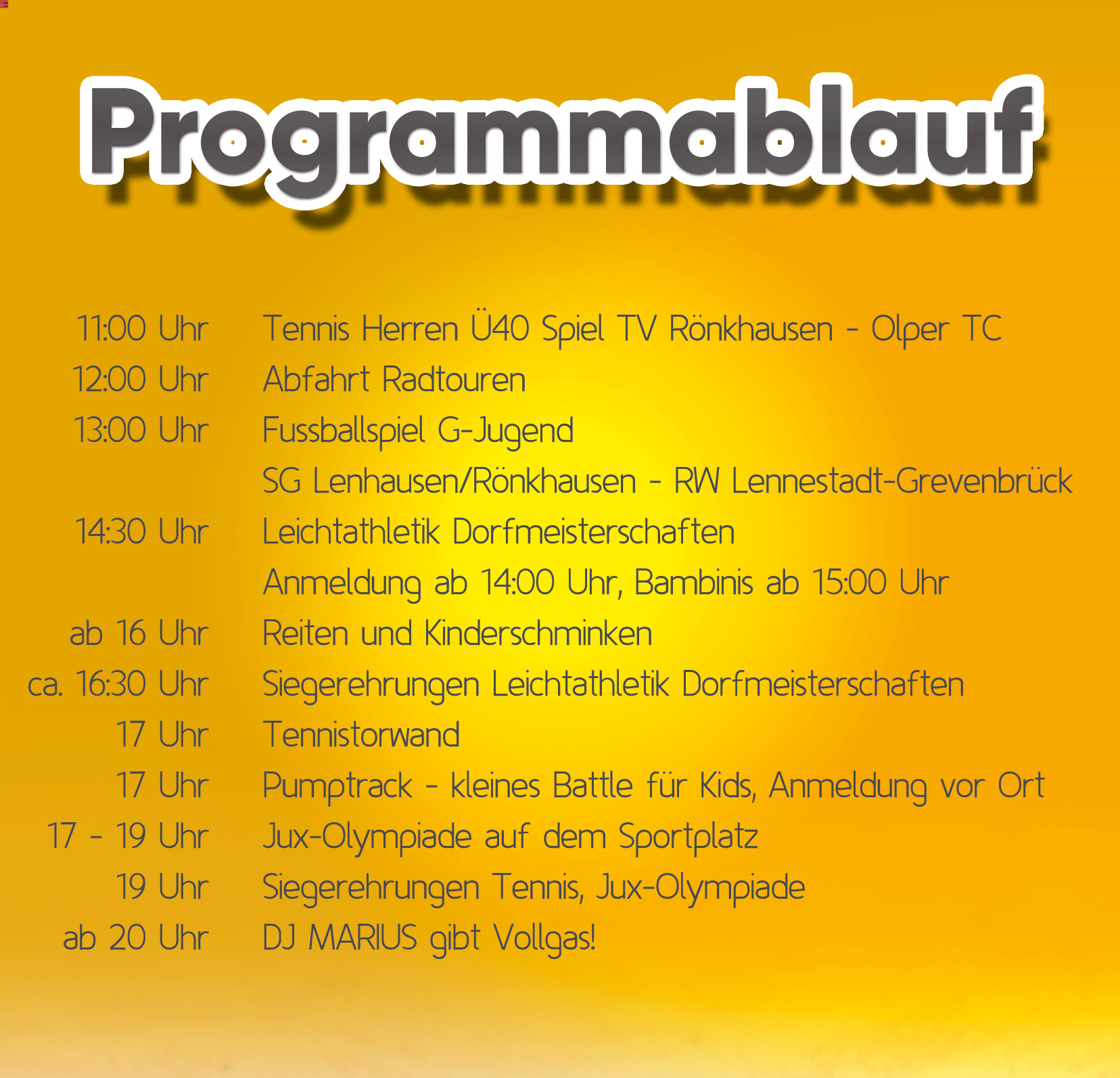 Heimspiel 24 Progamm
