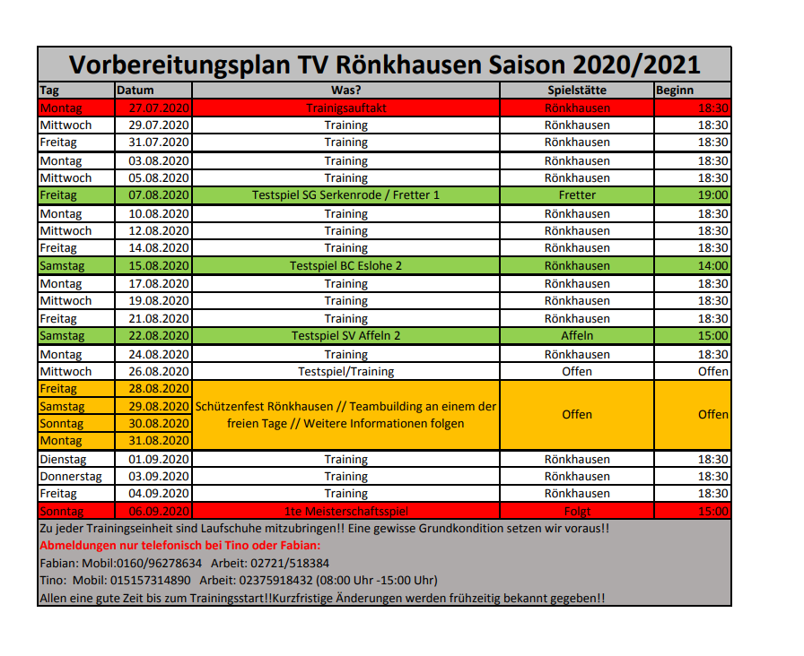 Vorbereitungsplan TVR 2020 2021