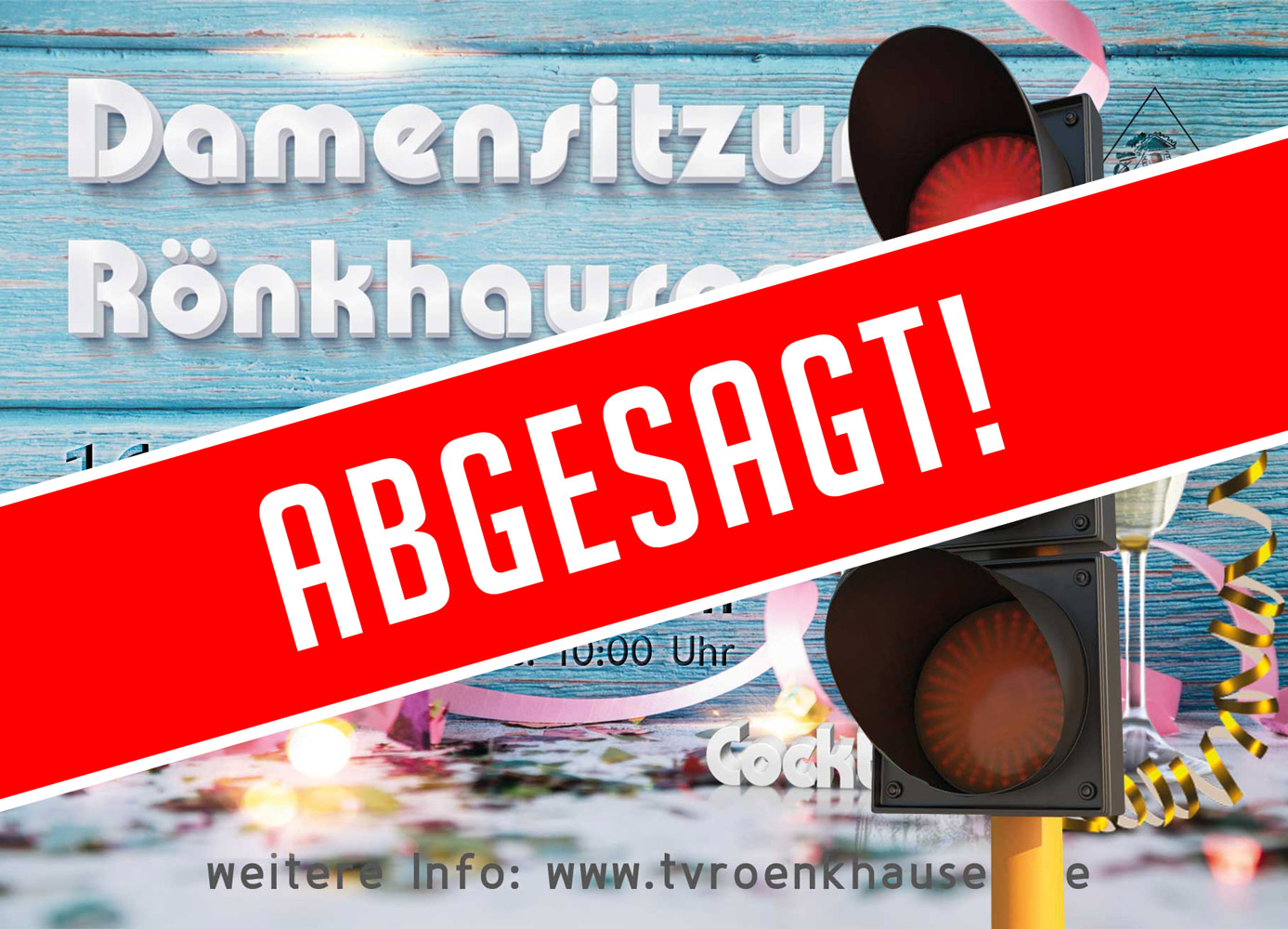Damensitzung corona abgesagt
